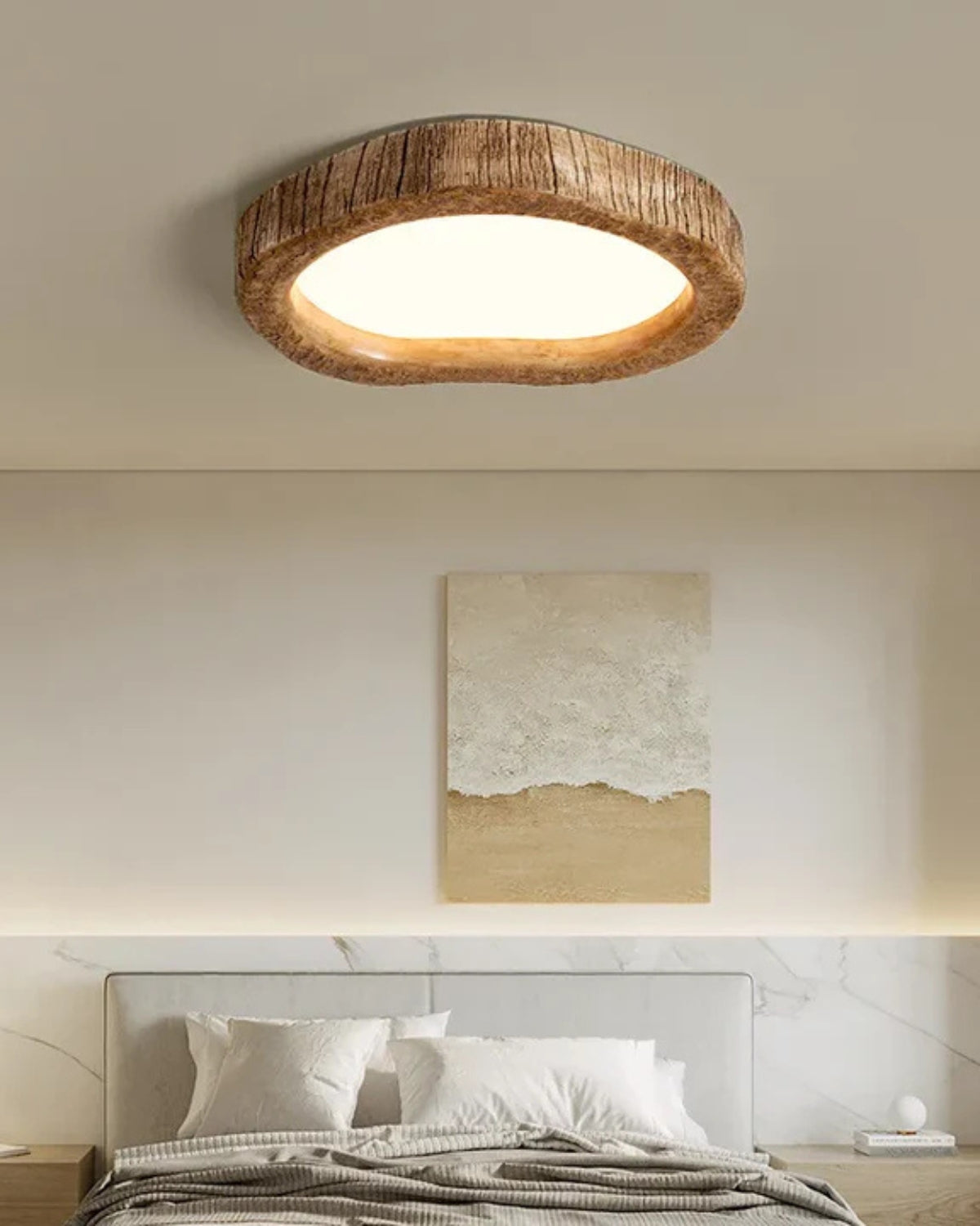 Rustic Wood Effect LED Ceiling Light