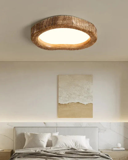 Rustic Wood Effect LED Ceiling Light