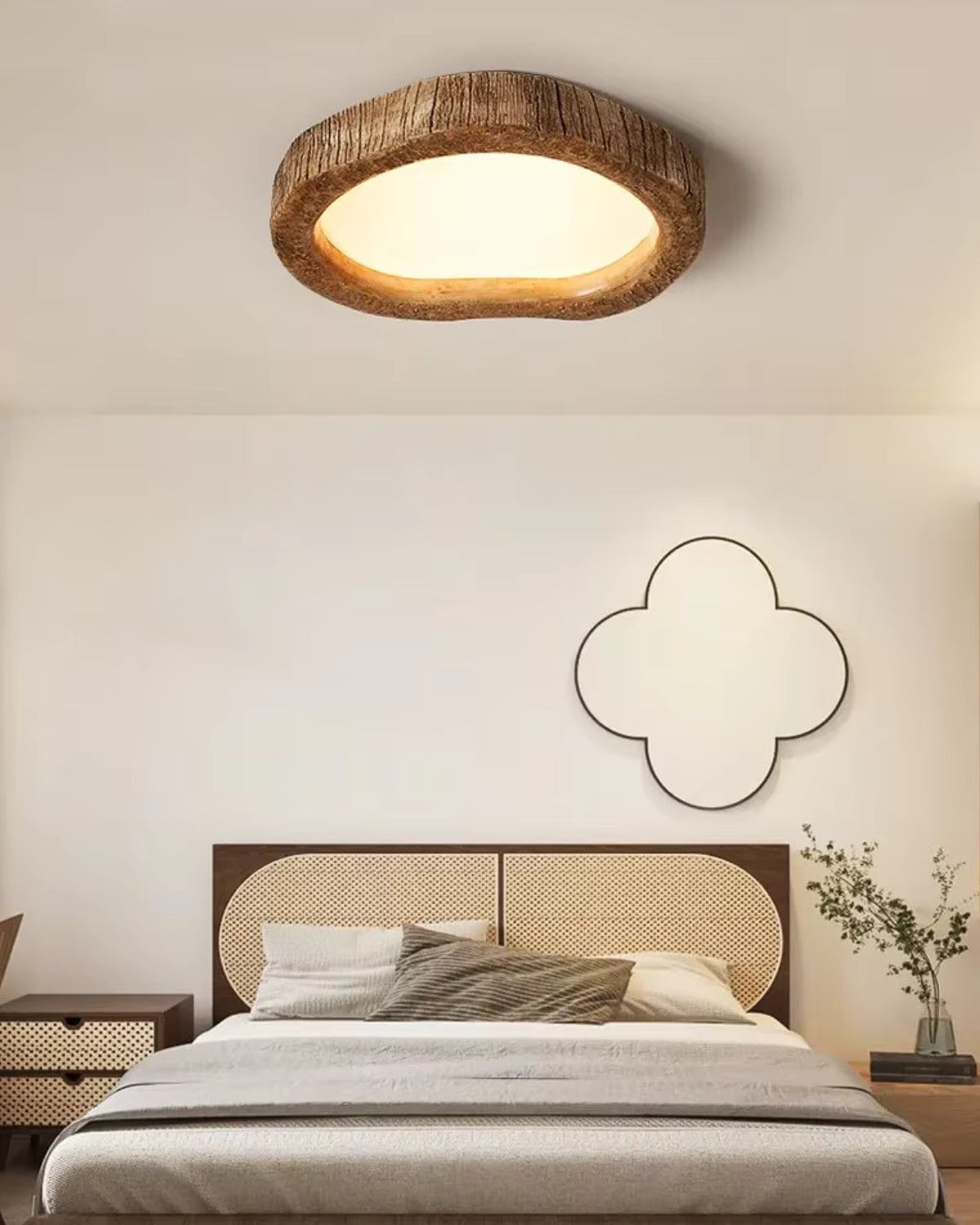 Rustic Wood Effect LED Ceiling Light