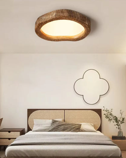 Rustic Wood Effect LED Ceiling Light