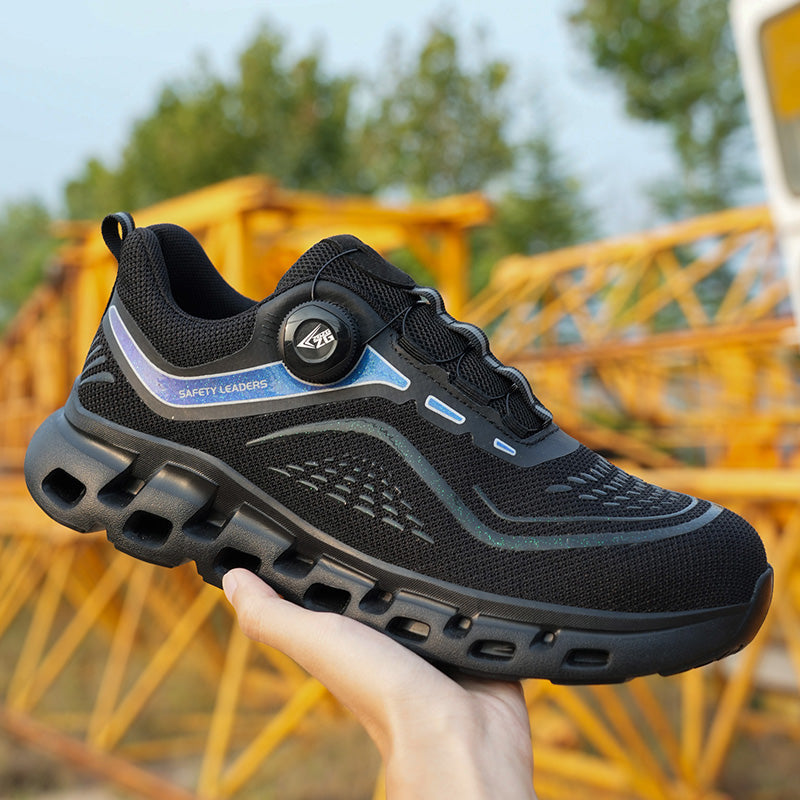 S1P Safety Shoes with Steel Toe and Rotating Buckle