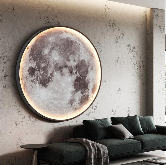Moon Wall Light with Adjustable LED Glow for Ambient Home Lighting