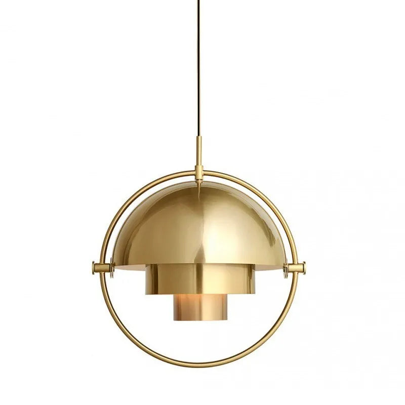 Sculptural Nordic Metal Pendant Light with Adjustable Cable