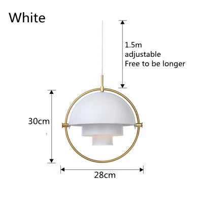 Sculptural Nordic Metal Pendant Light with Adjustable Cable