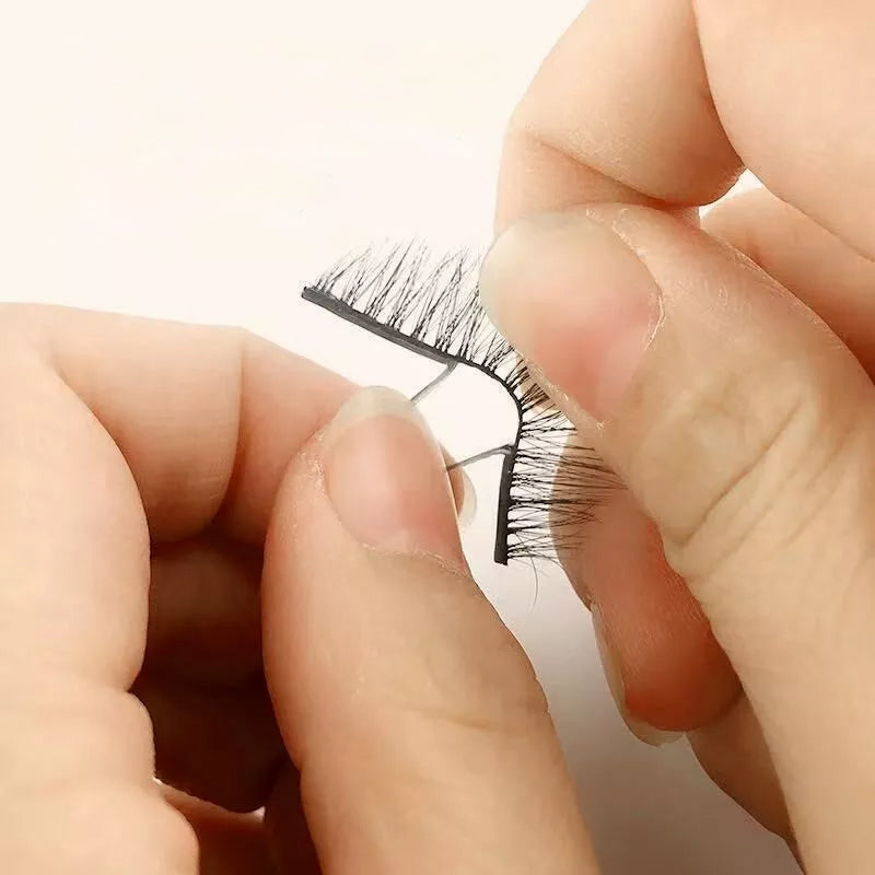 Self-Adhesive Reusable Eyelashes with Flexible Strip for Easy Application