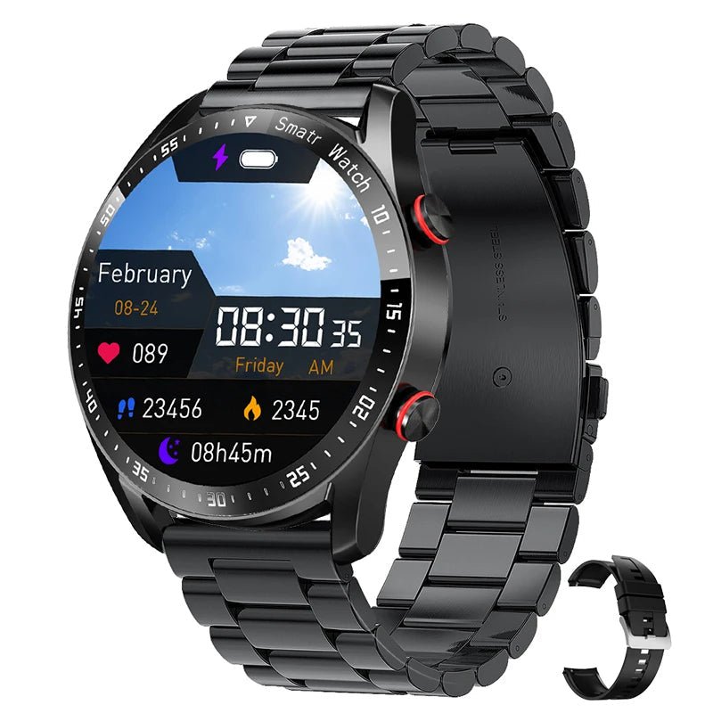 Smart Health Monitoring Watch with Heart Rate Sleep and BP Tracking
