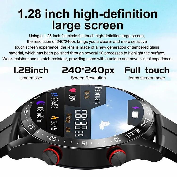 Smart Health Watch with Heart Rate, Blood Pressure and Blood Oxygen Tracking