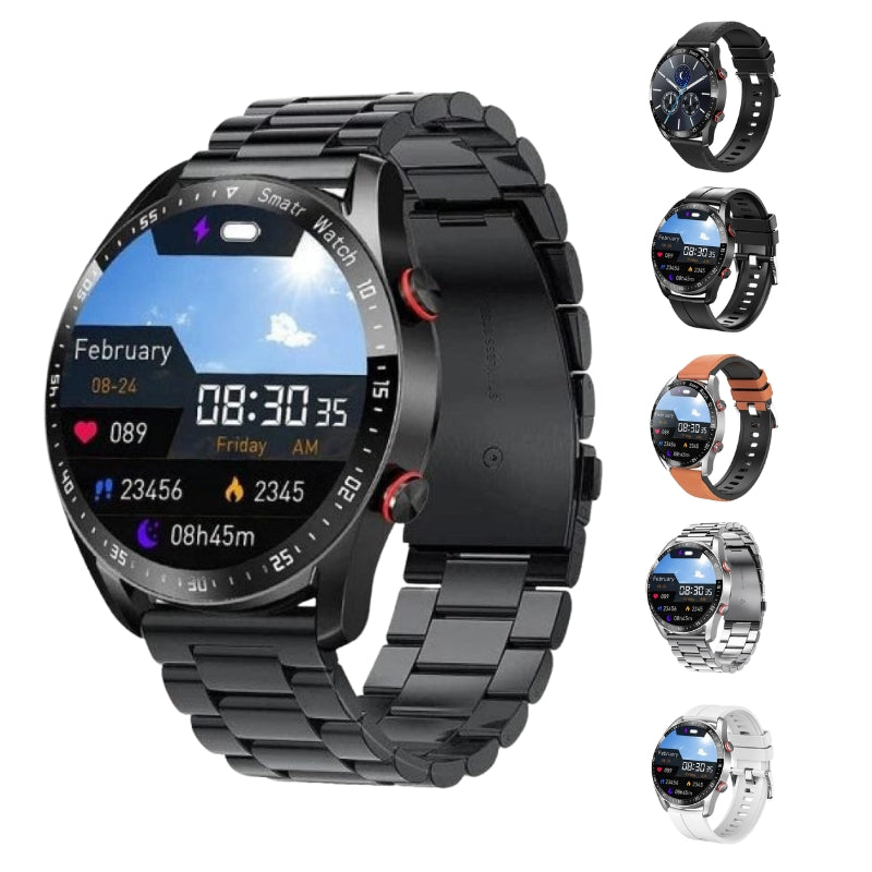 Smart Health Watch with Heart Rate, Blood Pressure and Blood Oxygen Tracking