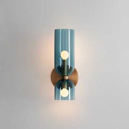 Smoked Glass Tube Wall Lamp with Dual Light