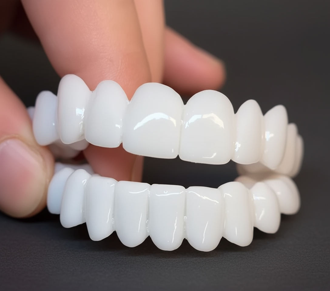 Snap-On Cosmetic Dental Veneers with Lightweight Reusable Design