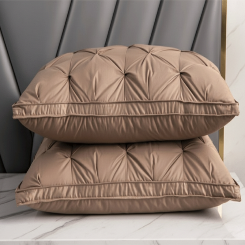 Soft Goose Down Pillow with Breathable Hypoallergenic Filling for Comfortable Sleep