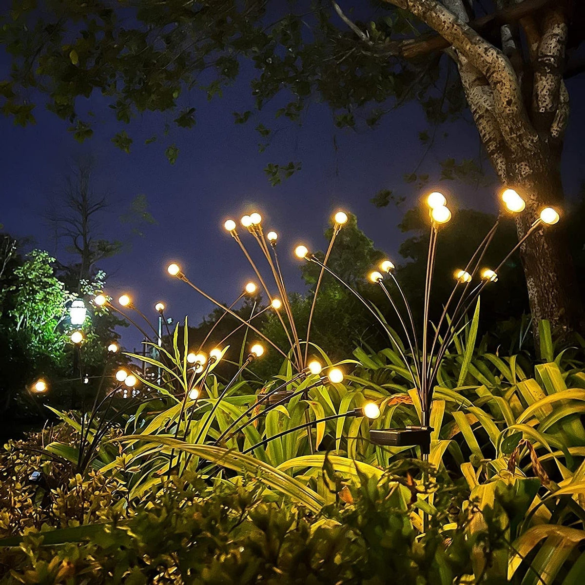 Solar Firefly Garden Lights with Automatic Dusk Activation and IP65 Waterproof Design