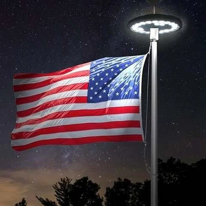 Solar LED Flagpole Light with 26 SMD LEDs and Automatic Dusk Sensor