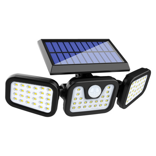 Solar LED Floodlight with Motion Sensor 3 Head Outdoor Light