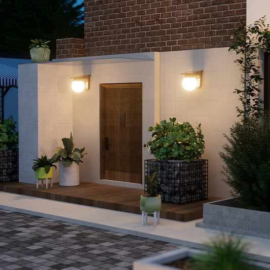 Solar LED Globe Wall Light