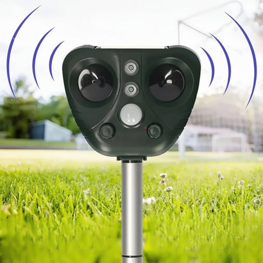 Solar Powered Ultrasonic Bird Deterrent with LED LightsSolar Powered Ultrasonic Bird Deterrent with LED Lights