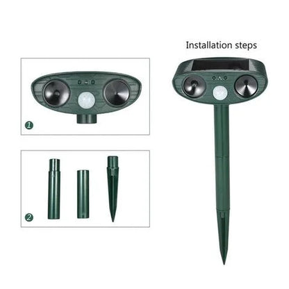 Solar Powered Ultrasonic Deer Repeller with Motion Sensor