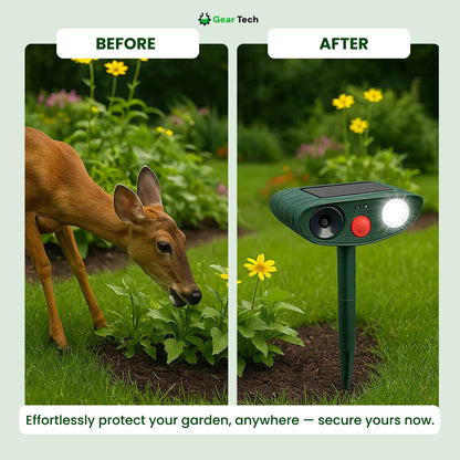 Solar Powered Ultrasonic Deer Repeller with Motion Sensor