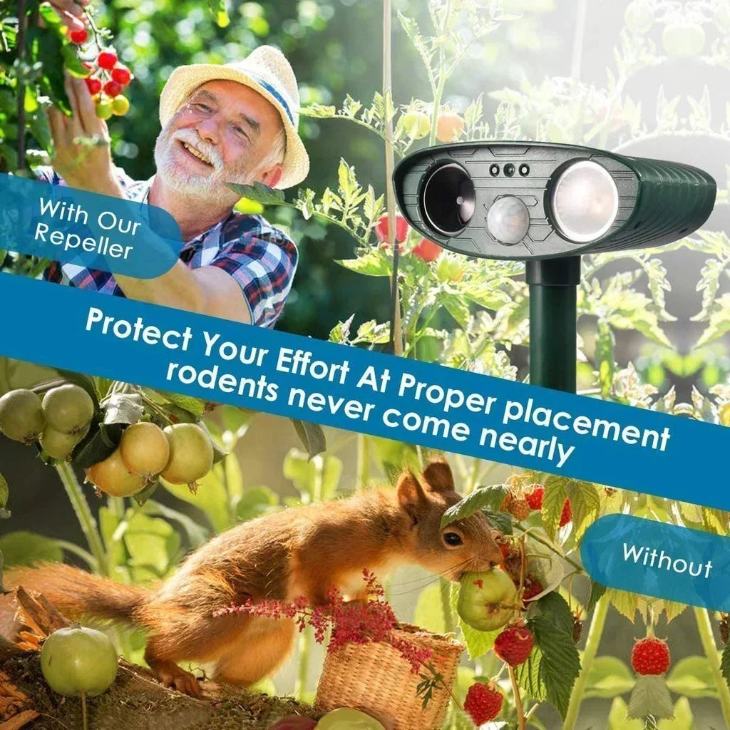 Solar Powered Ultrasonic Deer Repeller with Motion Sensor