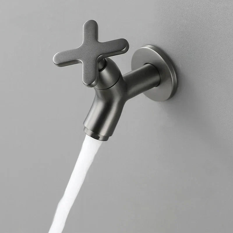 Solid Brass Wall Mounted Cold Water Tap with Single Lever Handle