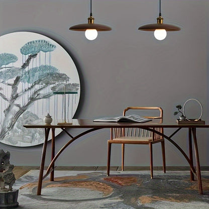 Solid Wood Nordic Pendant Light with Adjustable Suspension