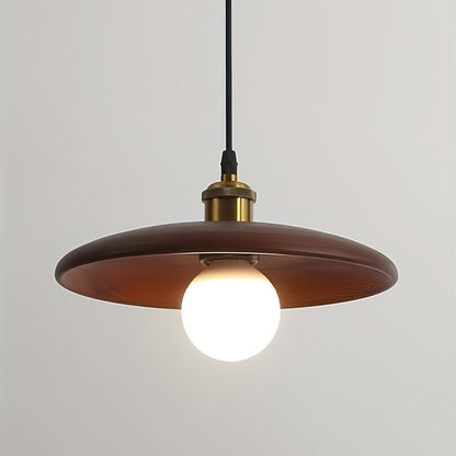 Solid Wood Nordic Pendant Light with Adjustable Suspension