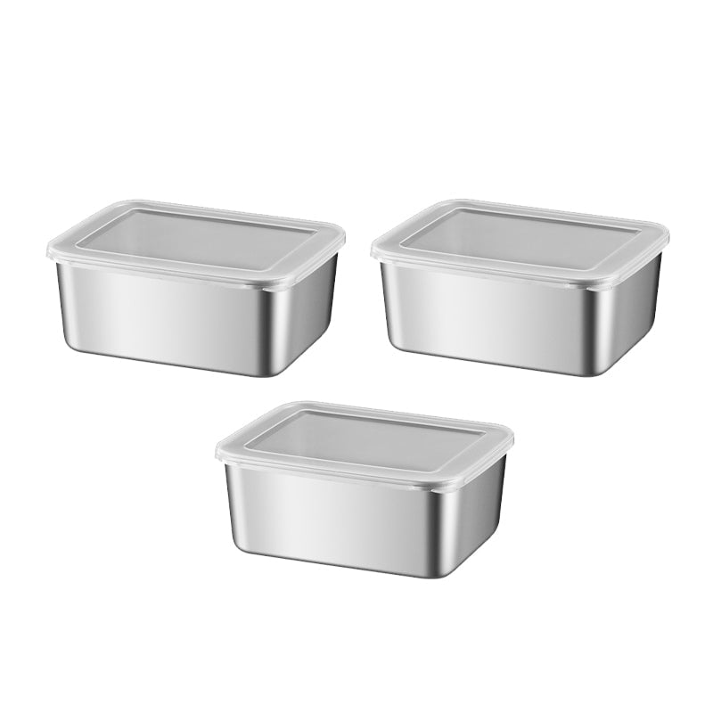 Stainless Steel Food Storage Containers Durable Reusable Meal Boxes