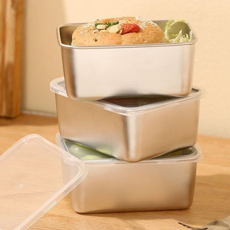 Stainless Steel Food Storage Containers Durable Reusable Meal Boxes