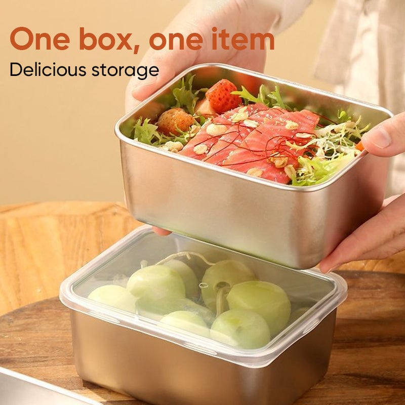 Stainless Steel Food Storage Containers Durable Reusable Meal Boxes