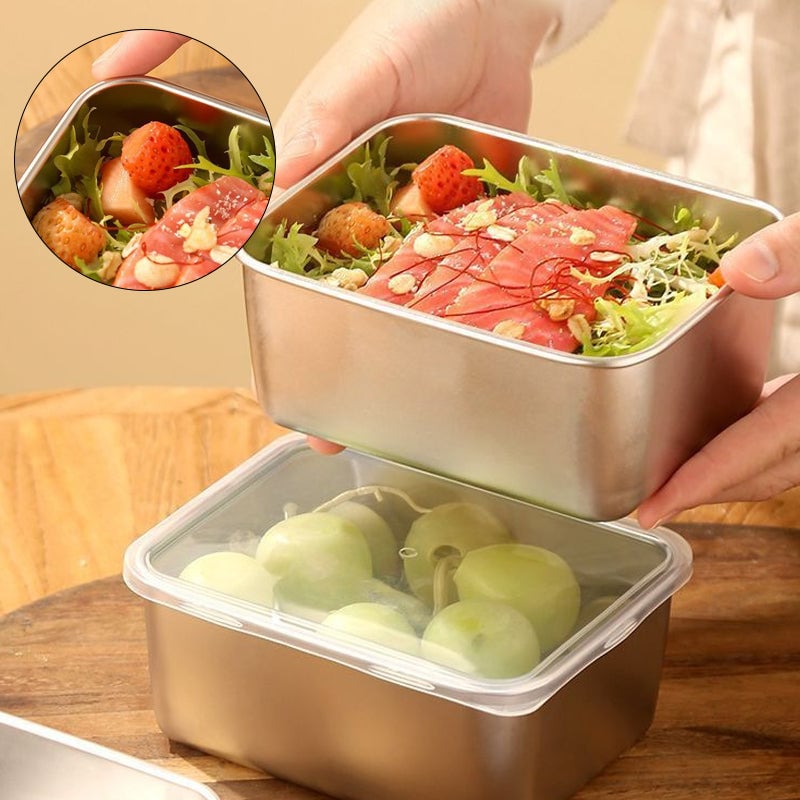 Stainless Steel Food Storage Containers Durable Reusable Meal Boxes