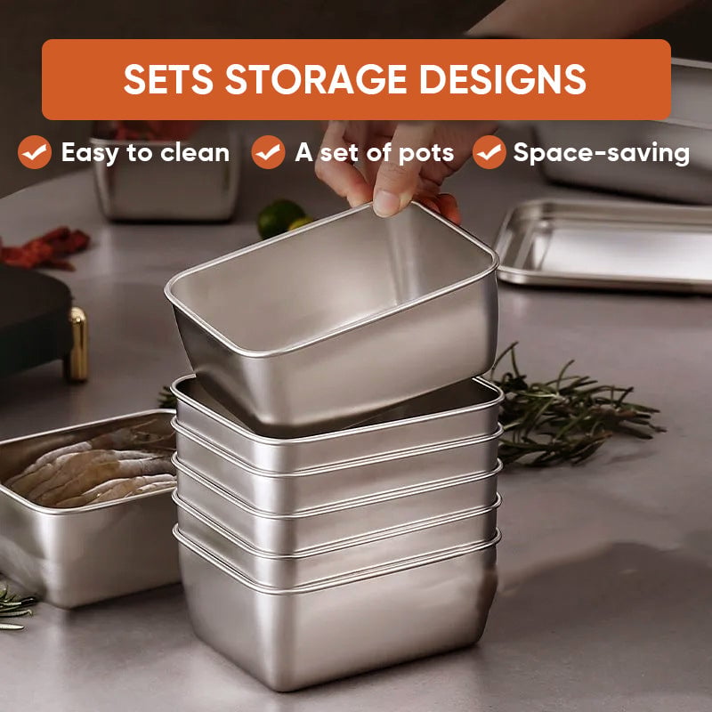 Stainless Steel Food Storage Containers Durable Reusable Meal Boxes