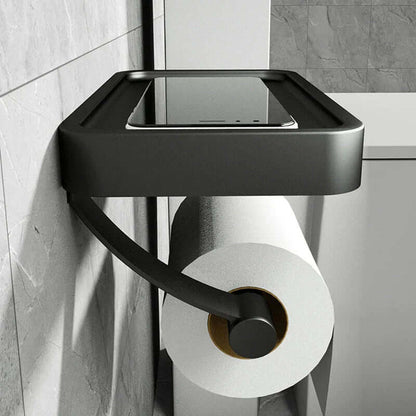 Stainless Steel Toilet Paper Holder with Storage Shelf