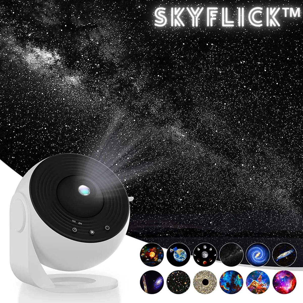 Star Projector Planetarium Light with 13 Galaxy Discs and Focus Adjustment
