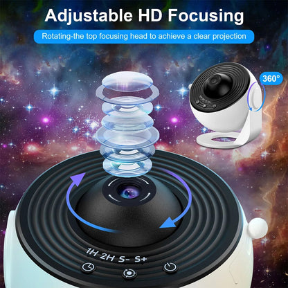 Star Projector Planetarium Light with 13 Galaxy Discs and Focus Adjustment