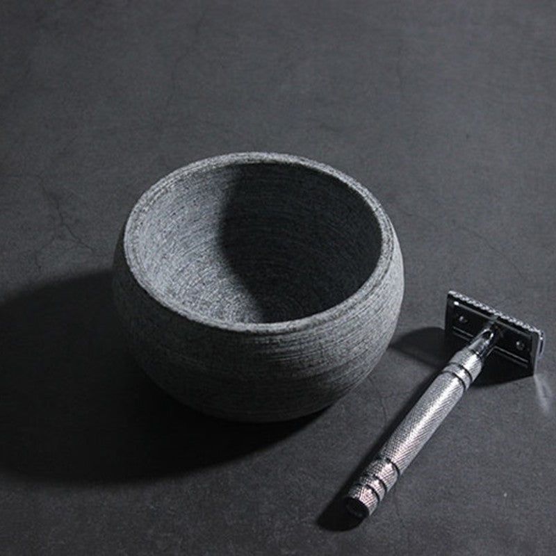Stoneware Shaving Bowl for Soap and Cream Lather