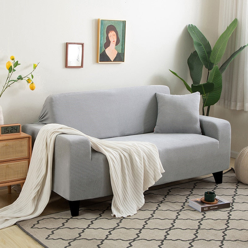 Stretch Sofa Cover with Non-Slip Fit for Standard and L-Shaped Sofas