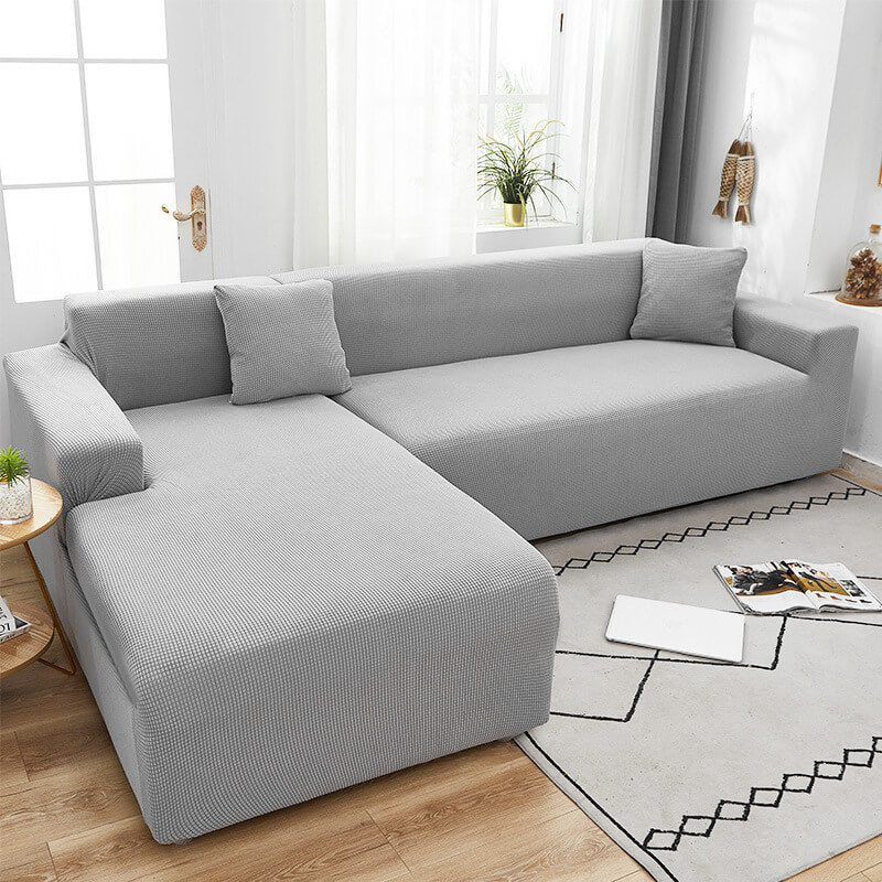 Stretch Sofa Cover with Non-Slip Fit for Standard and L-Shaped Sofas