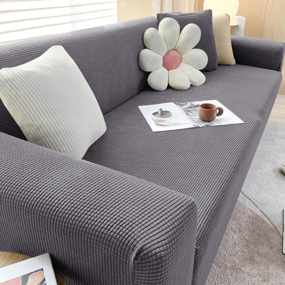 Stretch Sofa Cover with Non-Slip Fit for Standard and L-Shaped Sofas