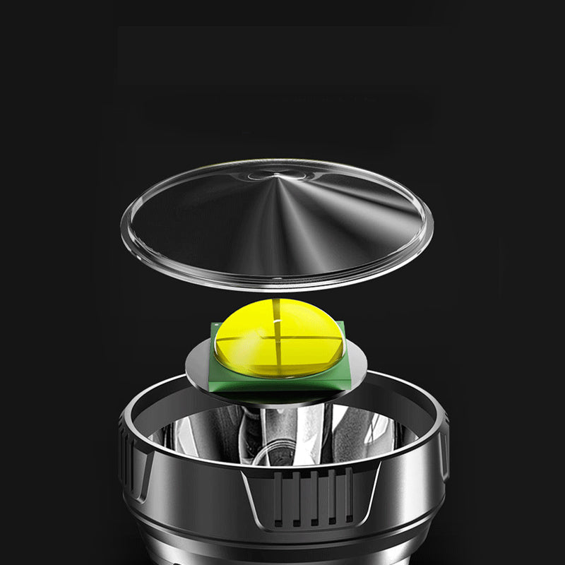 Super Bright LED Flashlight with 3 Light Modes, USB Charging and Waterproof ABS Design