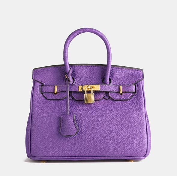Synthetic Leather Bag with Spacious Interior and Felt Insert Organiser