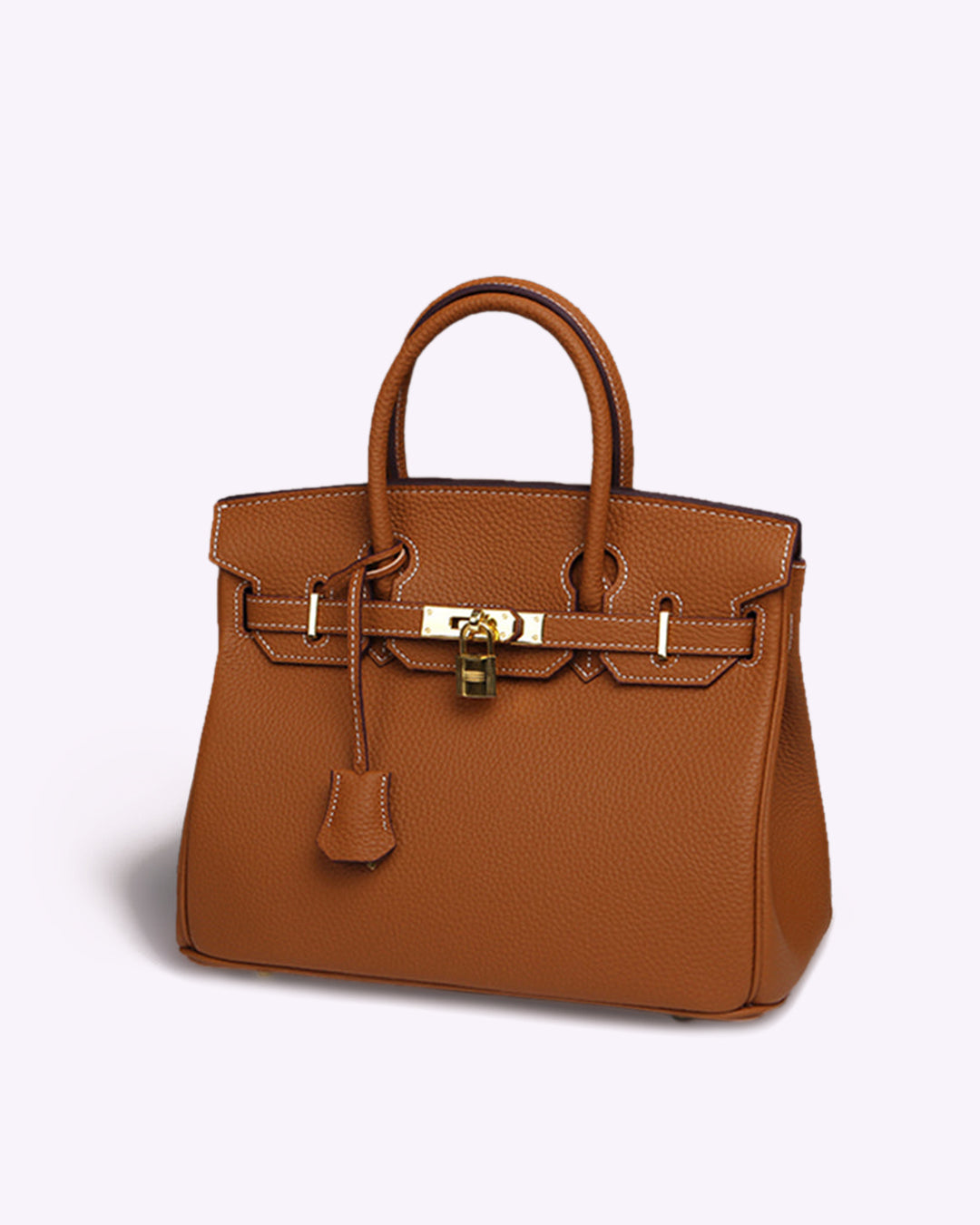 Synthetic Leather Bag with Spacious Interior and Felt Insert Organiser