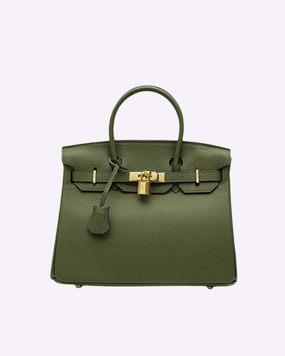 Synthetic Leather Bag with Spacious Interior and Felt Insert Organiser