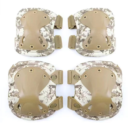 Tactical Knee and Elbow Pads with TPU Shells and Adjustable Straps