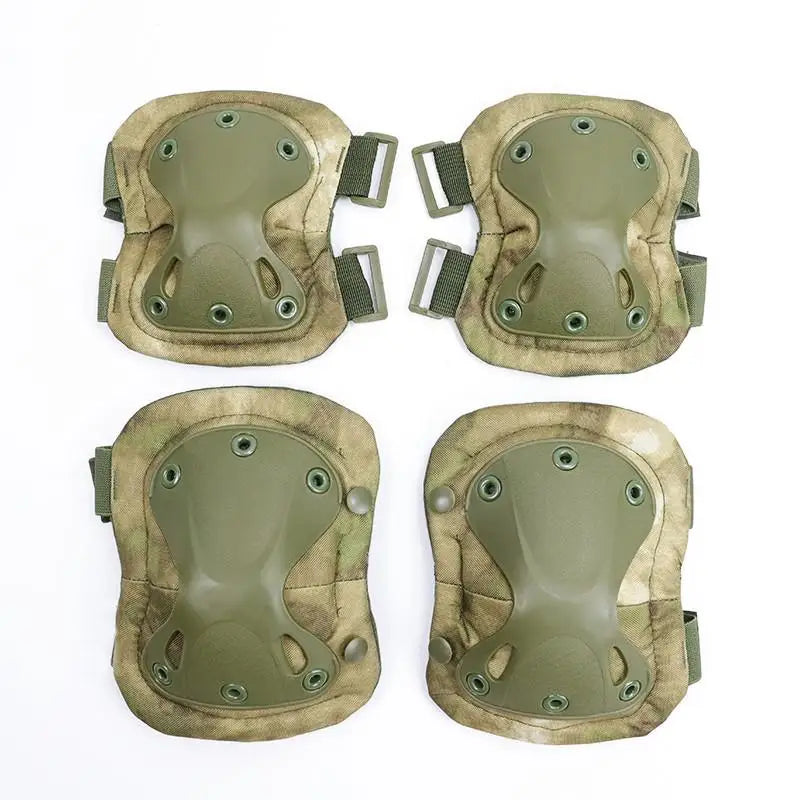 Tactical Knee and Elbow Pads with TPU Shells and Adjustable Straps