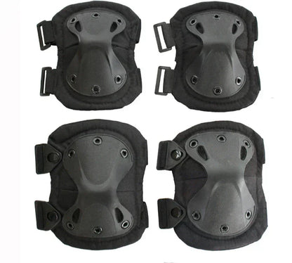Tactical Knee and Elbow Pads with TPU Shells and Adjustable Straps