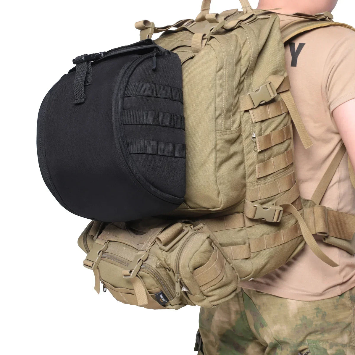 Tactical MOLLE Helmet Bag with 6L Capacity and Protective Inner Lining