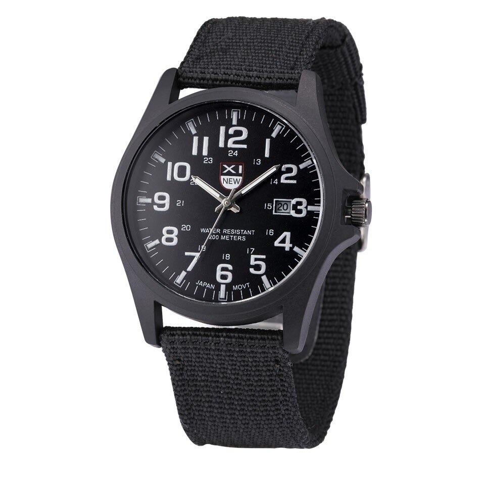 Tactical Men's Watch with LED Night Light and Shock Resistant Case