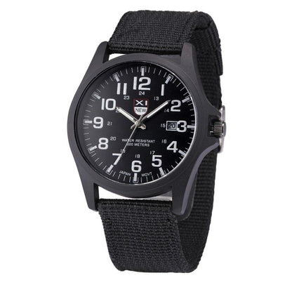 Tactical Men's Watch with LED Night Light and Shock Resistant Case