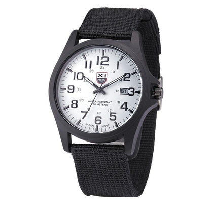 Tactical Men's Watch with LED Night Light and Shock Resistant Case