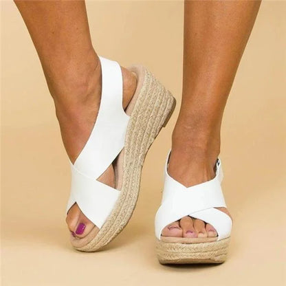 Taupe Women’s Espadrilles with Wedge Heel and Breathable Lightweight Design